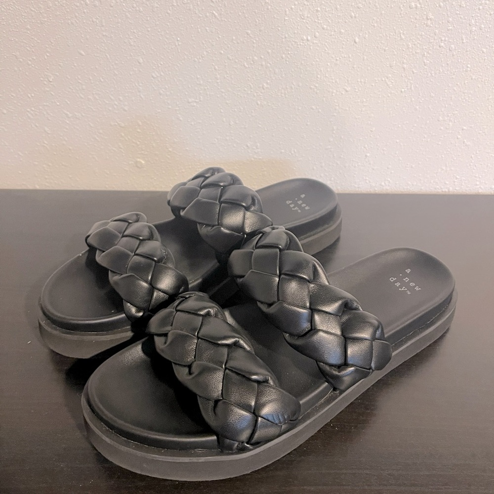Braided platform sandals
